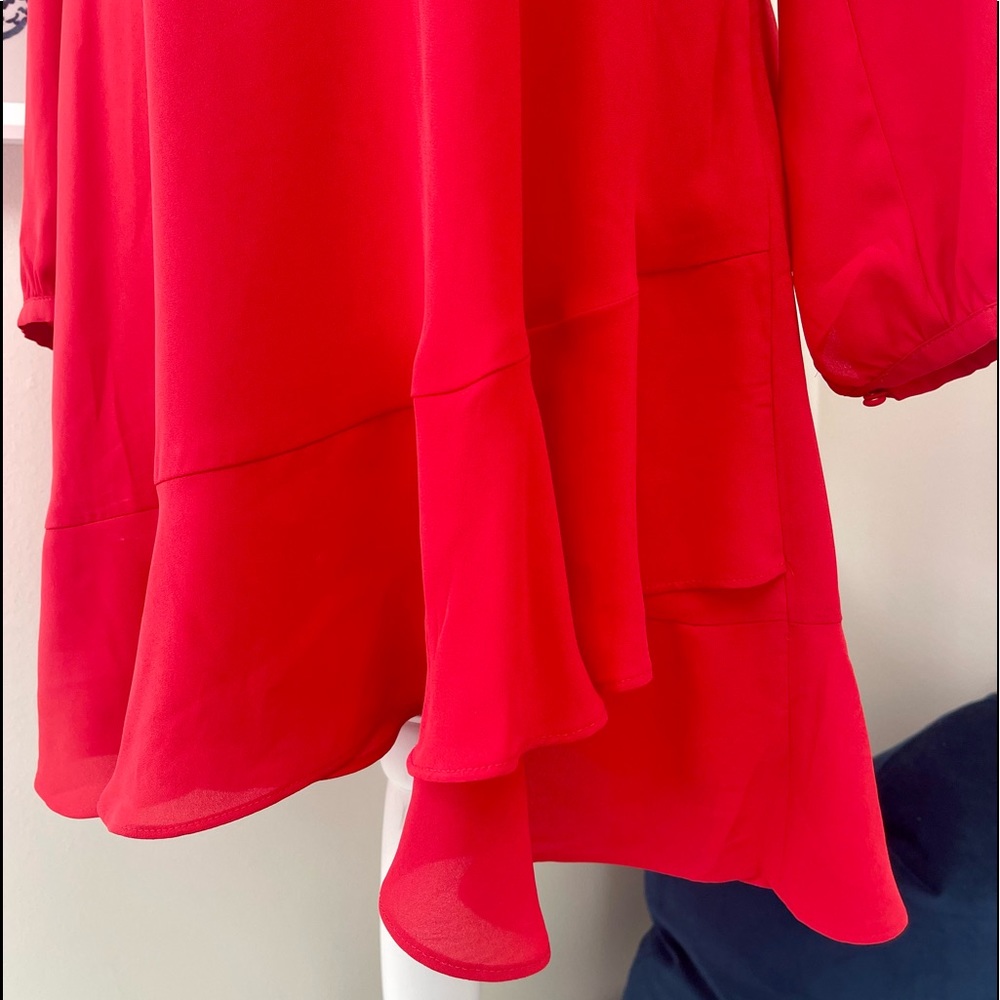 EXPRESS RED RUFFLE DRESS 💃🏼💃🏼💃🏼 - Picture 4 of 4
